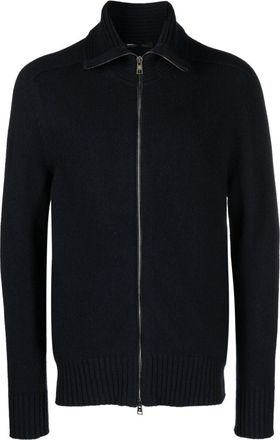 Tagliatore zip-up knitted jumper - men - Wool/Polyamide - 54 - Blue