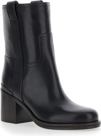 Brunello Cucinelli Womens Ankle Boots Black Leather