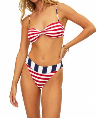 Beach Riot Womens Amarie Bottom In Stripe Red