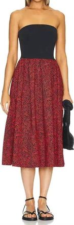 Nation Ltd Gabbriette Strapless Dress In Abstract Swirl