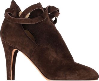 Jimmy Choo London Marina Ankle Boots in Brown Suede