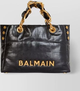 Balmain monogram eyelet tote bag