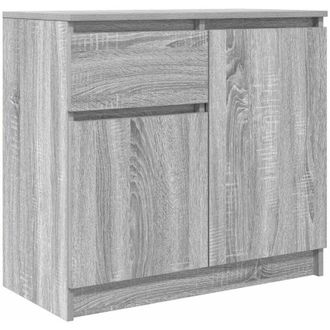 vidaXL Vidaxl - Aparador con cajón gris Sonoma 71x35x65 cm madera de ingeniería
