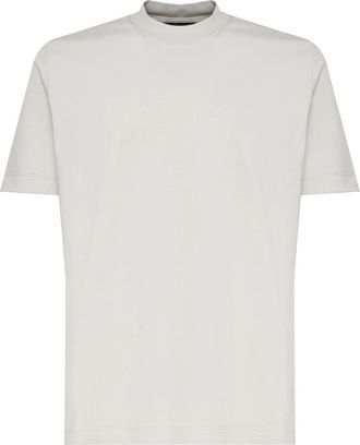 Giuliano Galiano Beige Katoenen T-shirt met Ronde Hals - Heren - T-shirts - Beige - M - Katoen - Tops