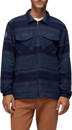 Prana Heritage Flannel Zip-Up Shirt in Capulet Blue at Nordstrom, Size Xx-Large