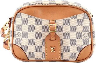 Louis Vuitton White Damier Deauville Mini (Authentic Pre-Loved)