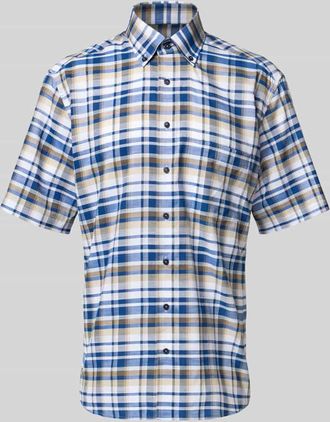 Eterna Modern Fit Business-Hemd mit 1/2-Arm in Marine, Gr&ouml;&szlig;e 44