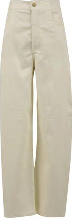 Attic and Barn Cortina Broek - Dames - Wijde Broeken - Beige - 2XS - Katoen - Broeken
