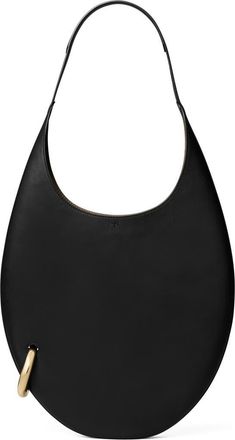 Tory Burch Pierced Leather Bag in Black /Gold at Nordstrom