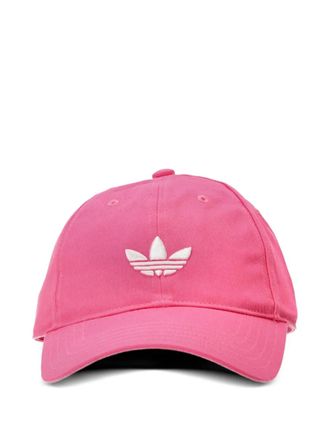 adidas logo-embroidered cotton cap - Pink