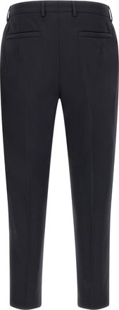 Ermenegildo Zegna Tailored Cotton Trousers - black