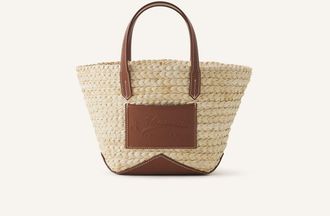 Lanvin Catch By Lanvin Small Basket Bag in Ecru/cognac at Nordstrom