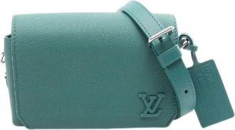 Louis Vuitton Pre-owned LV Aerogram Lederen Schoudertas - Dames - Vintage Schoudertas - Groen - ONE Size - Leer - Vintage