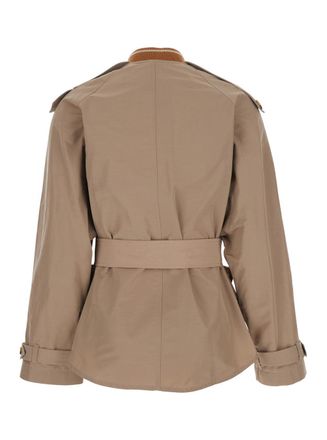 Merci Double-Breasted Trench Coat - Brown