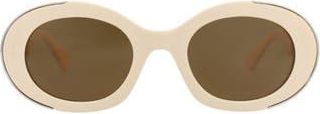 McQ by Alexander McQueen Sunglasses in Ivory Ivory Brown at Nordstrom Rack