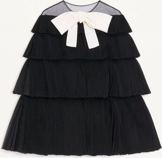 Valentino Cappa In Organza Ricamata Donna NERO/BURRO 40
