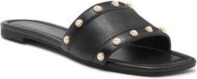 Stuart Weitzman Pearl Slide Sandal in Black at Nordstrom Rack, Size 10.5