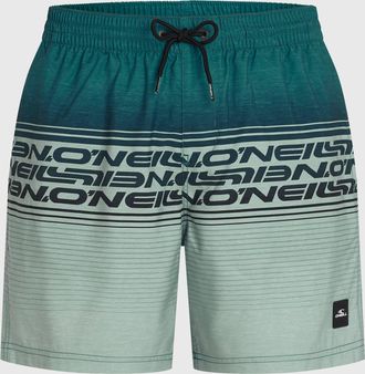 O'Neill Badeshorts ONEILL ONEILL LOGO STRIPE 16 SWIMSHORTS, Herren, Gr. XXL (56), N-Gr, gr&uuml;n heritage, Obermaterial: 100% Polyester, Badehosen Badeshorts, mit