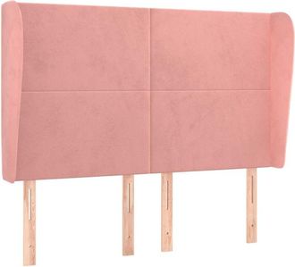 vidaXL Cabecero Con Orejas De Terciopelo Rosa 147x23x118/128 Cm Vidaxl