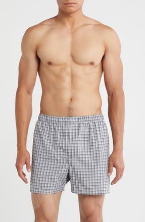 Nordstrom Rack 3-Pack Assorted Woven Boxers in Black- White Plaid at Nordstrom Rack, Size Xx-Large