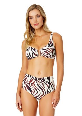 Anne Cole Womens Tiger Dance Ring Front Underwire Bikini Swim Top at Nordstrom, Size X-Small
