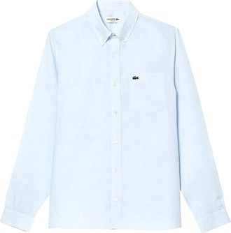 Lacoste Camicia - Heren - Casual Overhemden - Blauw - XL - Overhemden
