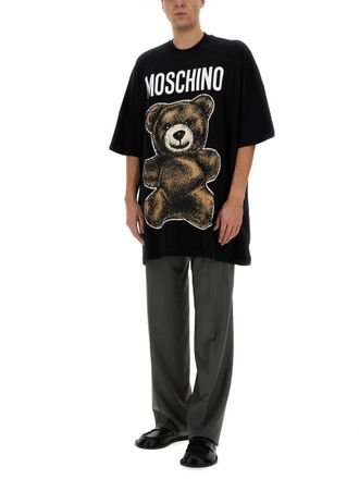 Moschino Teddy Bear Cotton T-Shirt - Black