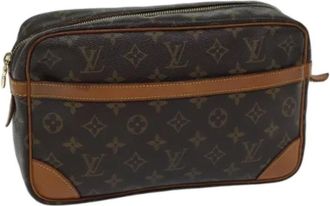 Louis Vuitton Pre-owned Canvas clutches - Dames - Vintage Clutch - Bruin - ONE Size - Leer - Vintage