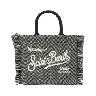 MC2 Saint Barth Tassen, Dames, Veelkleurig, ONE Size, Wol, Vanity Mini Wollen Handtas