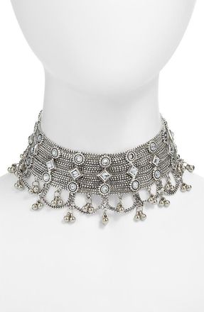 CHILD OF WILD Parvati Goddess Choker Necklace in Silver at Nordstrom