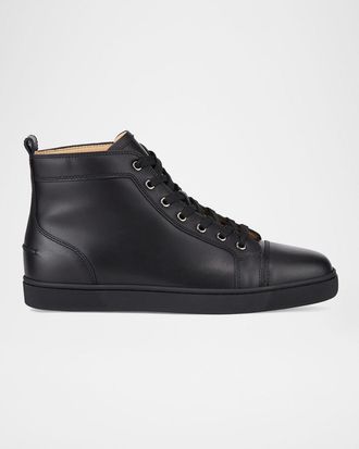 Christian Louboutin Men & apos;s Louis Leather High-Top Sneakers