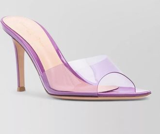 Gianvito Rossi elle 85 mule plexiglass transparent strap