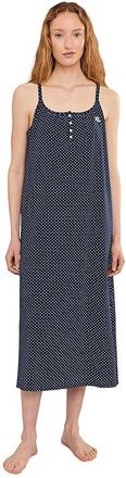 Lauren Ralph Lauren Double Strap Knit Ballet Gown Womens Jumpsuit & Rompers One Piece Navy Dot : MD (US 8-10), Cotton