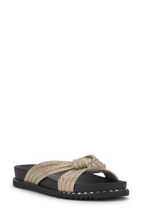Jessica Simpson Cilleva Slide Sandal in Gold at Nordstrom, Size 10