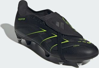 adidas adidas Performance Unisex Predator League Fold-Over Tongue Soft Ground Boots - Black - Size UK 10.5