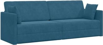 vidaXL Floor Sofa Bed Blue 213 x 76 x 77 cm Velvet Vidaxl