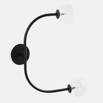 La Redoute Interieurs Dubbele wandlamp in metaal en glas, Macha