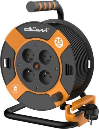 OEM Enrollador De Cable De 4 Tomas, H05vv-f 3g1.0, 25 M, Naranja-negro / 24625