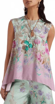 La DoubleJ San Carlo Floral Top In Heath Placee