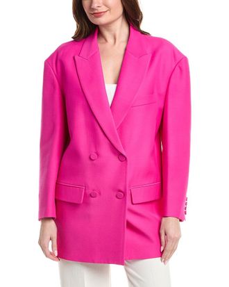 Valentino Wool & Silk-Blend Over Jacket