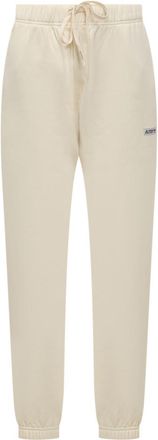 Autry White Cotton Logo Activewear
