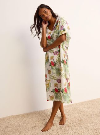 Miiyu Womens Tropical expression flowy nightgown