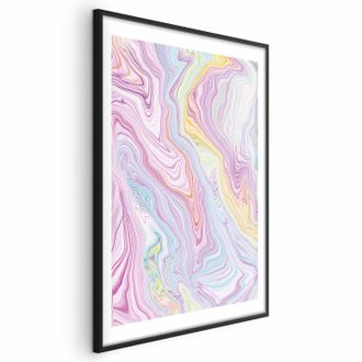 OEM P&oacute;ster - Sue&ntilde;o Colorido - Formas Abstractas En Colores Pastel