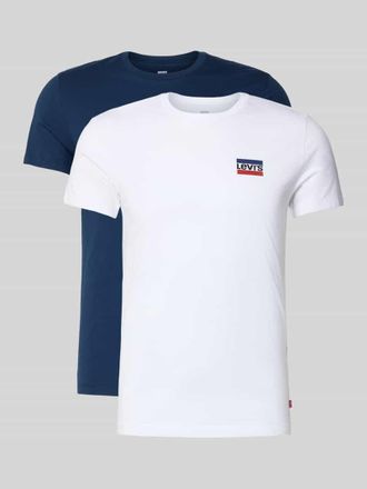 Levi's T-Shirt mit Label-Print im 2er-Pack in Dunkelblau, Größe XXL