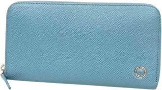 Bulgari Pre-owned Wallets, female, Blue, Size: ONE SIZE Pre-owned Vintage Long wallet (bi-fold)