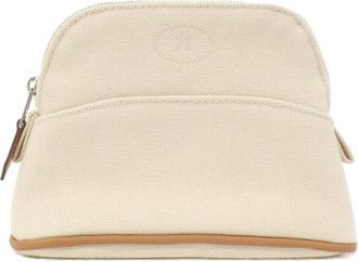 Herm&egrave;s Natural Canvas Pouch (Pre-Owned)