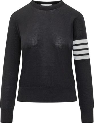 Thom Browne Ronde hals trui - Dames - Ronde hals truien - Blauw - M - Truien & Vesten