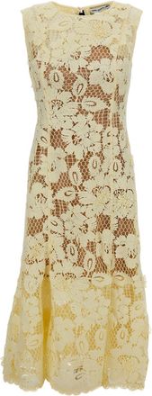 Self Portrait Crochet Lace Midi Dress