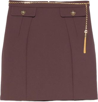 Elisabetta Franchi Gonna a vita alta - Marrone