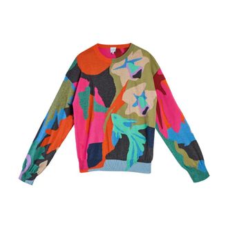 Paul Smith Round-neck Knitwear, male, Multicolor, Size: M Maglia River Collage